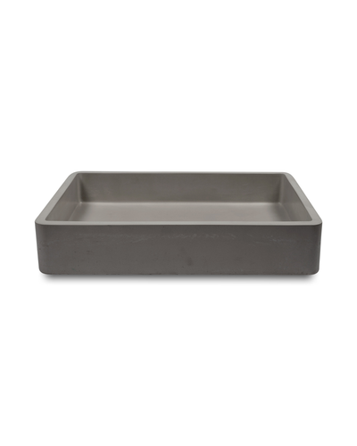 Vesl Rectangle Basin - Wall Hung (Mid Tone Grey)