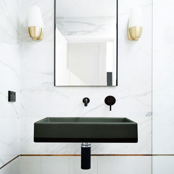 Box Basin Two Tone - Wall Hung (Charcoal)