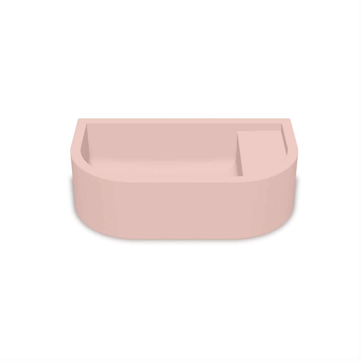 Loop 01 Basin - Overflow - Surface Mount (Blush Pink,No Tap Hole,Chrome)