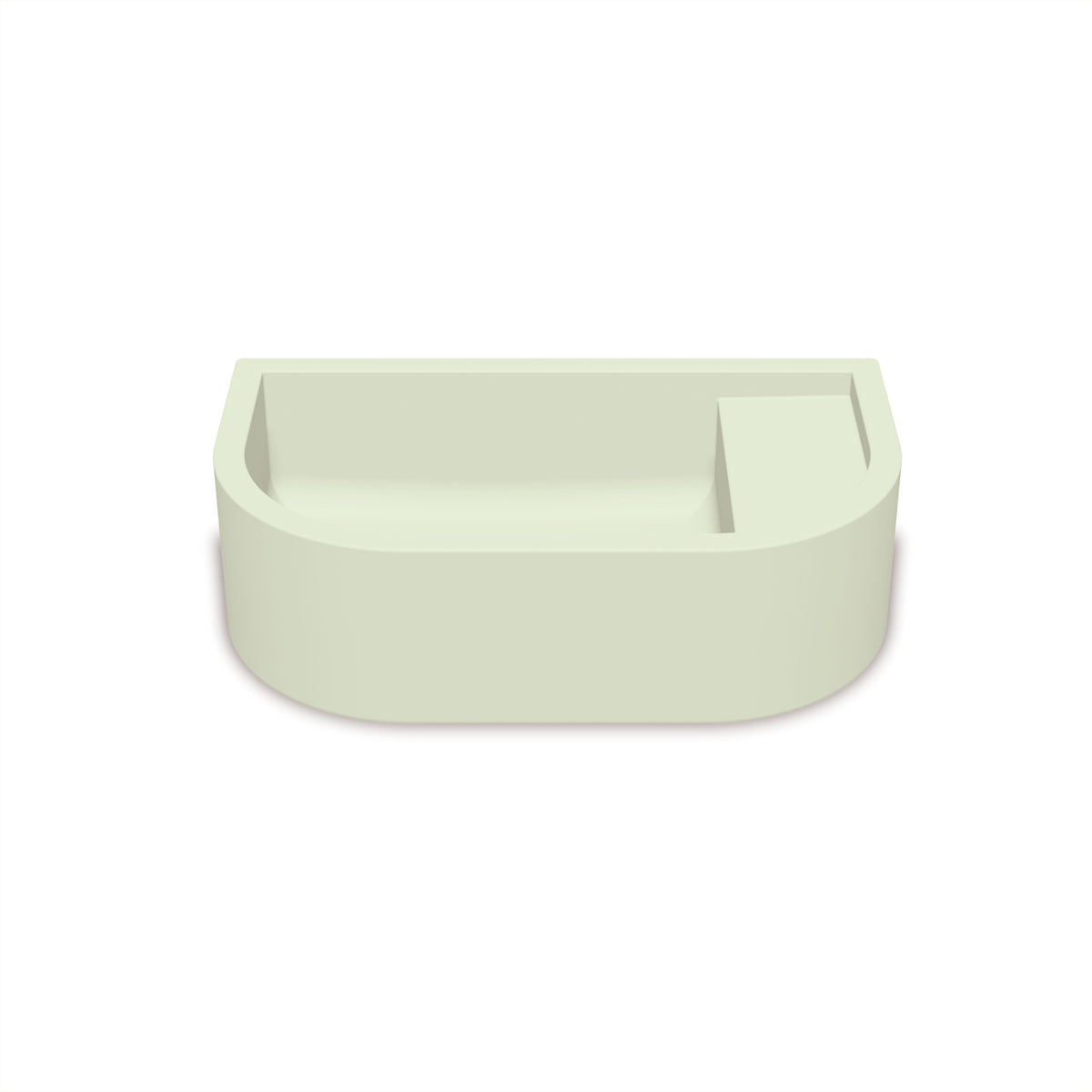 Loop 01 Basin - Overflow - Surface Mount (Mint,No Tap Hole,White)