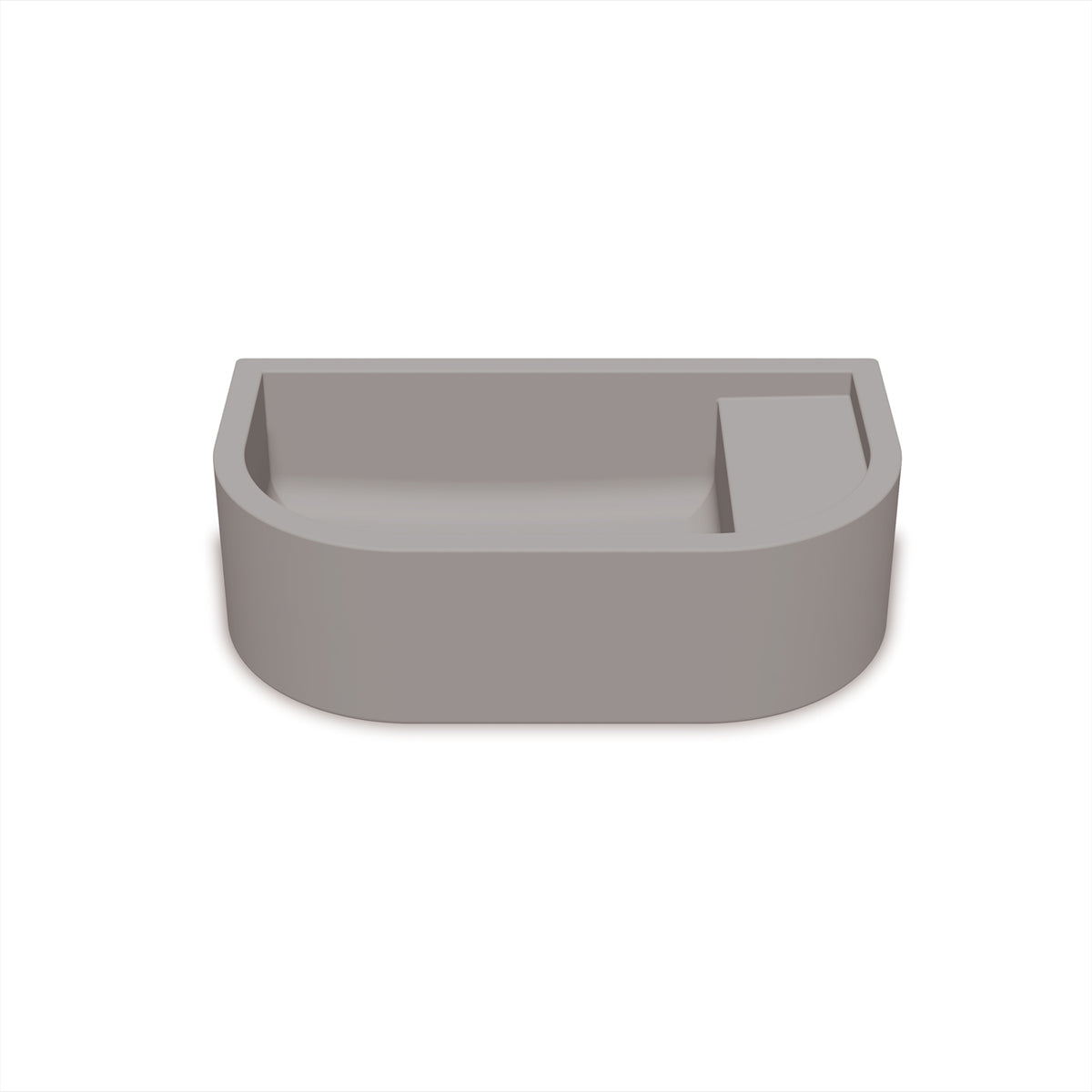 Loop 01 Basin - Overflow - Wall Hung (Sky Grey,No Tap Hole,White)
