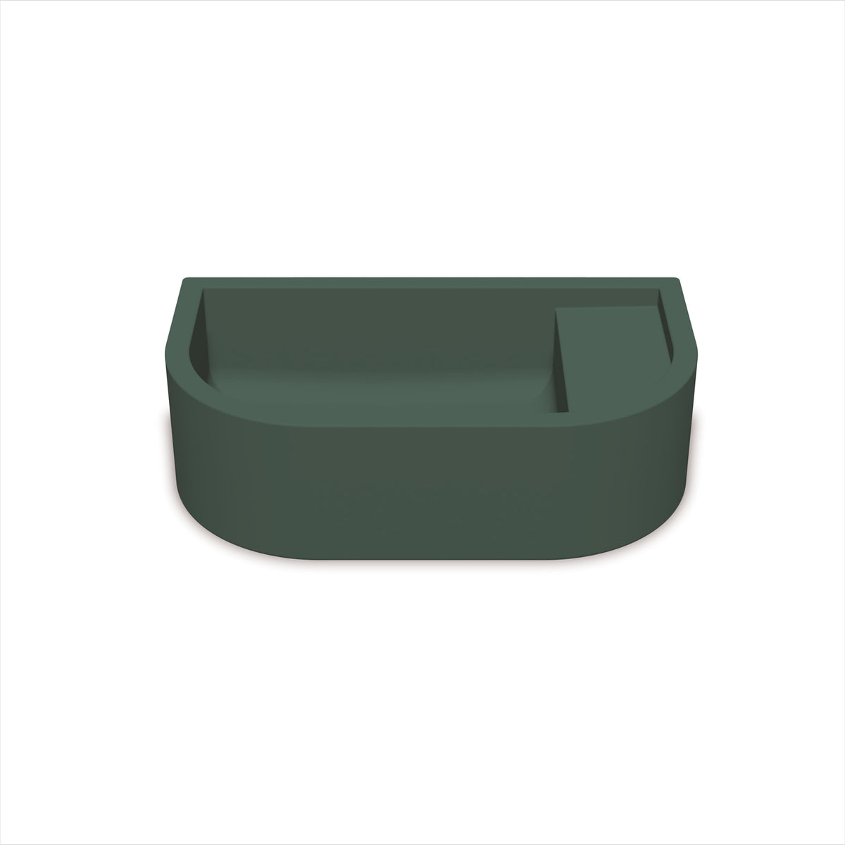 Loop 01 Basin - Overflow - Wall Hung (Teal,No Tap Hole,White)
