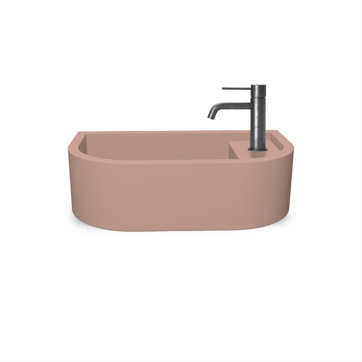 Loop 01 Basin - Overflow - Surface Mount (Blush Pink,Tap Hole,Brass)