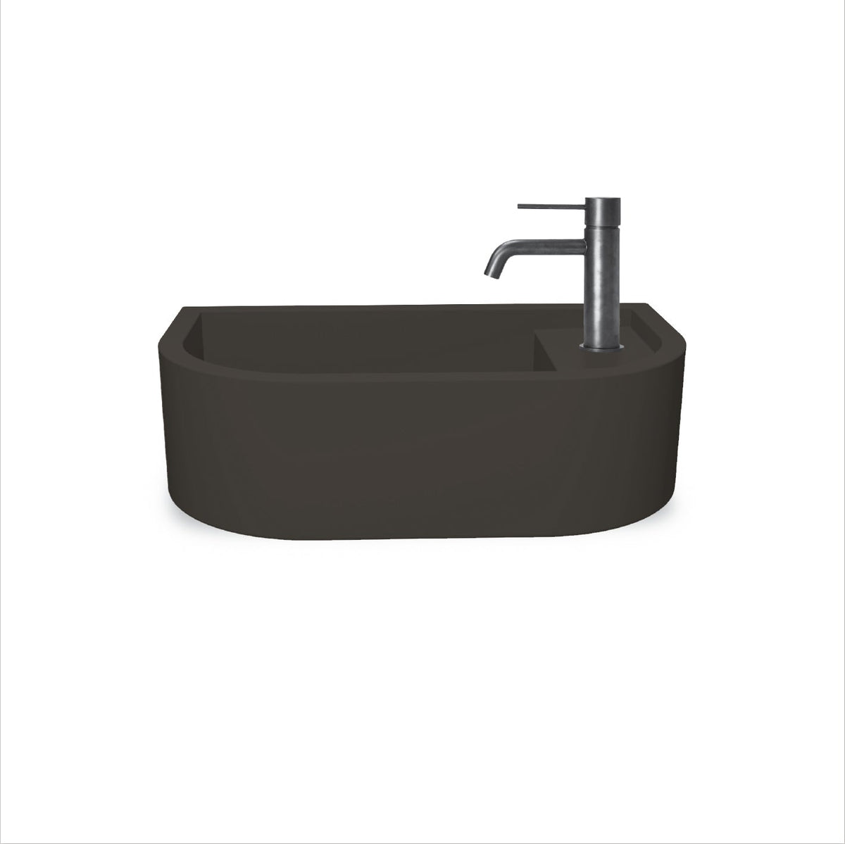Loop 01 Basin - Overflow - Surface Mount (Charcoal,Tap Hole,Brass)