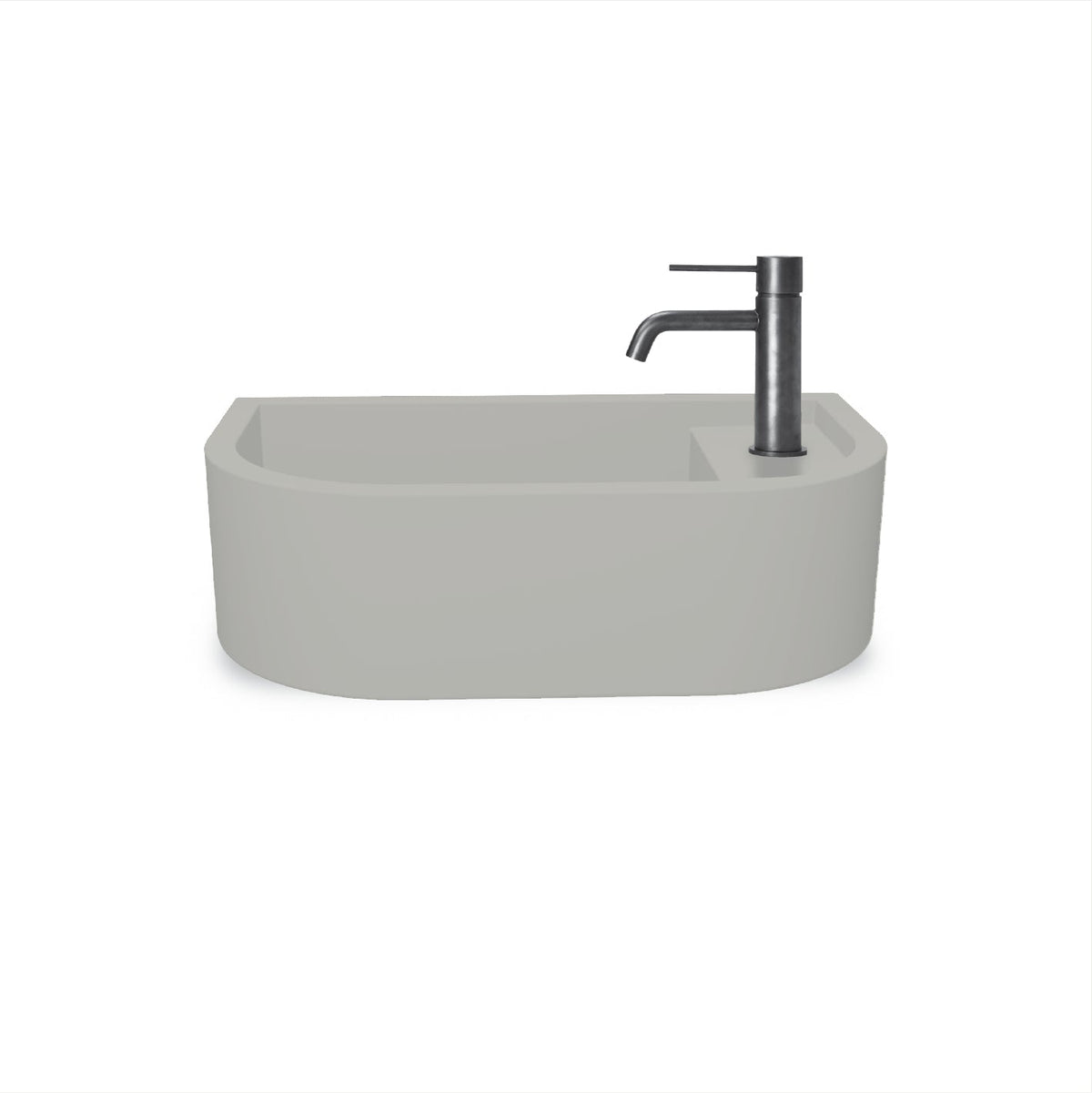Loop 01 Basin - Overflow - Wall Hung (Ivory,Tap Hole,Brass)