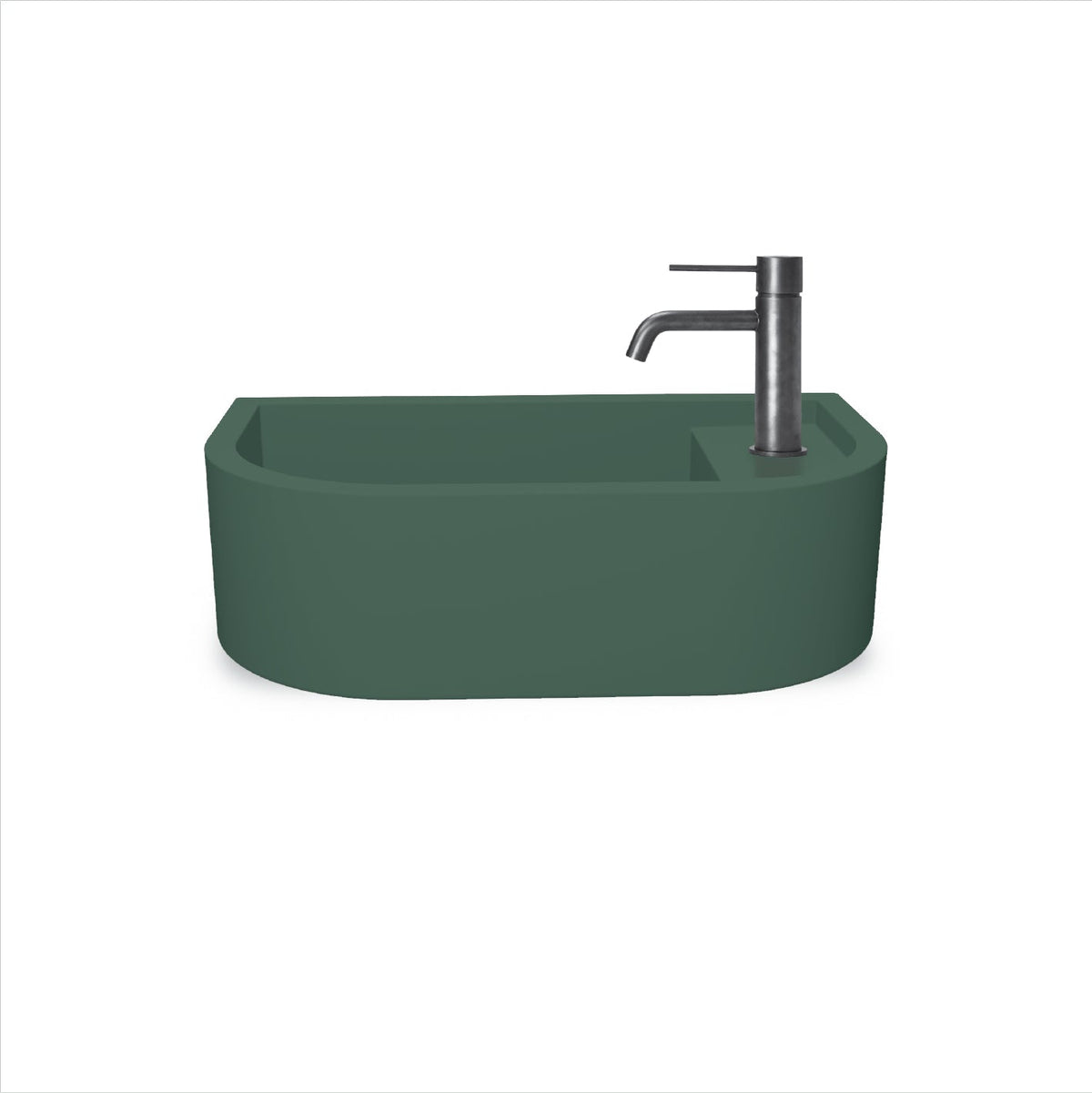 Loop 01 Basin - Overflow - Surface Mount (Teal,Tap Hole,Chrome)