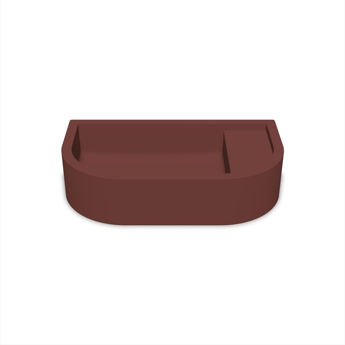 Loop 02 Basin - Overflow - Surface Mount (Clay,No Tap Hole,White)