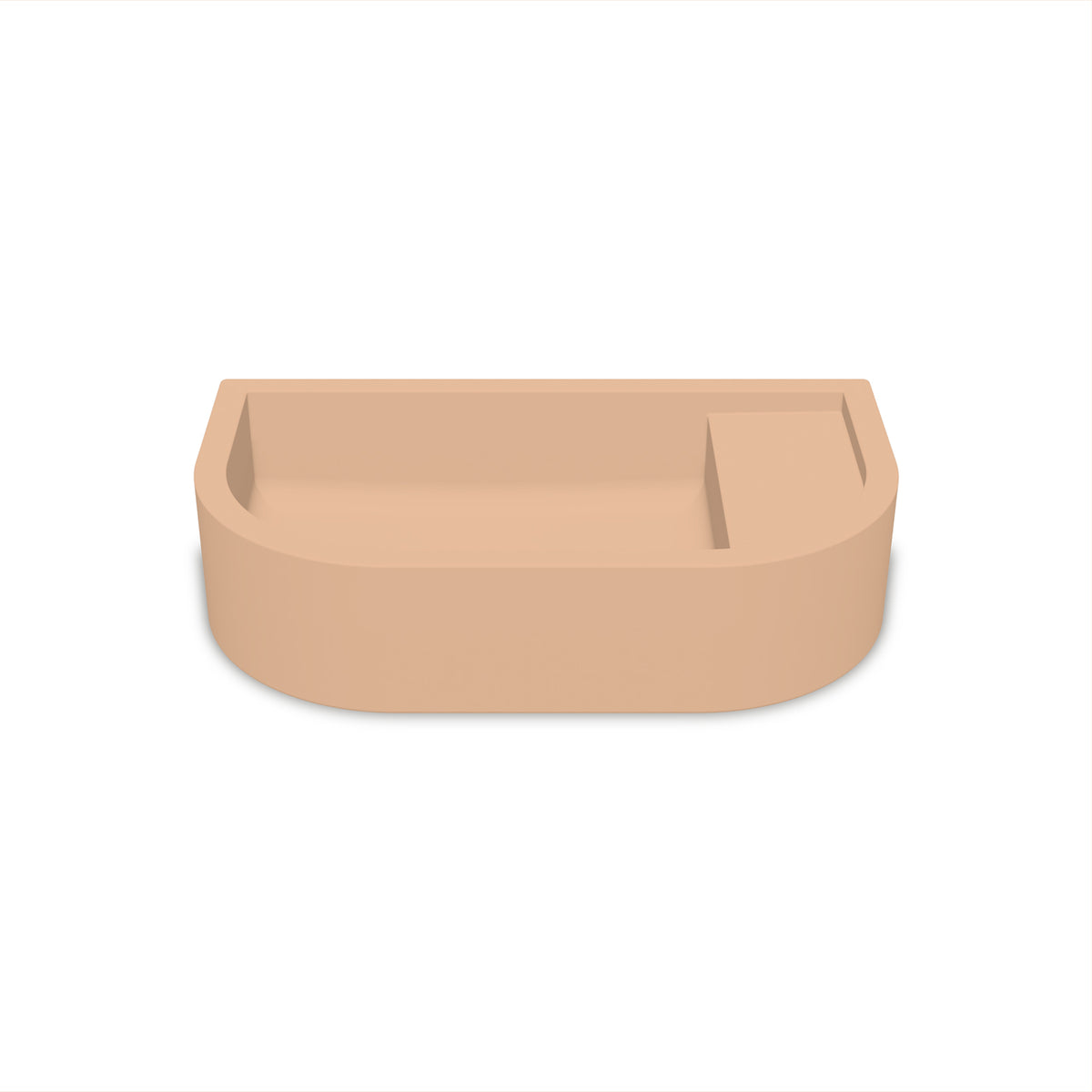 Loop 02 Basin - Overflow - Surface Mount (Pastel Peach,No Tap Hole,White)