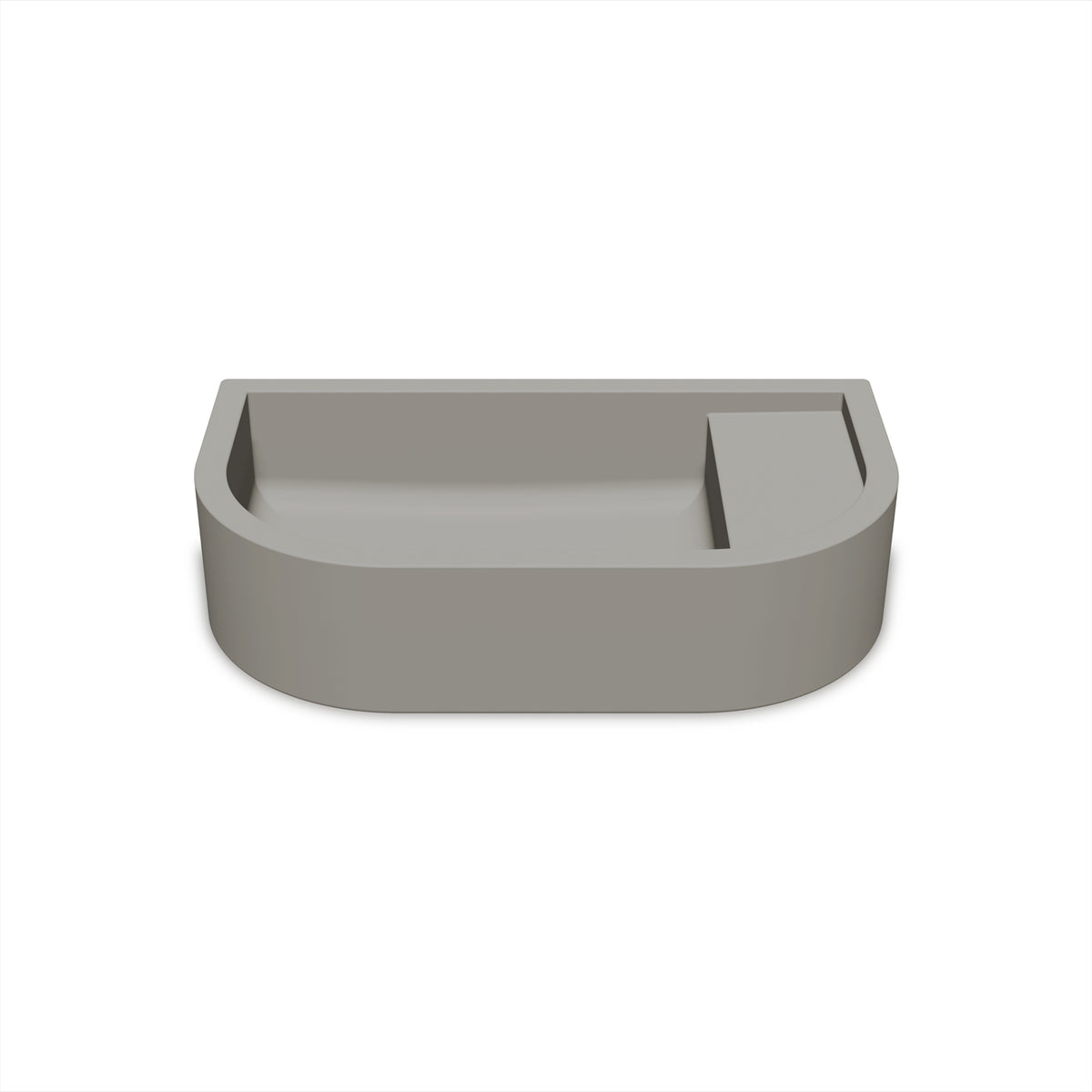 Loop 02 Basin - Overflow - Wall Hung (Sky Grey,No Tap Hole,White)