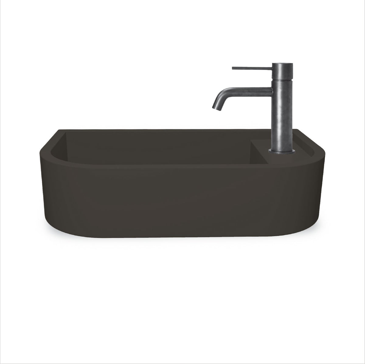 Loop 02 Basin - Overflow - Surface Mount (Charcoal,Tap Hole,Black)