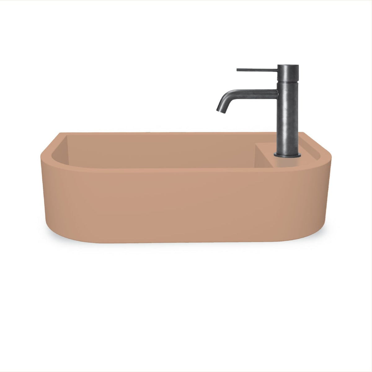 Loop 02 Basin - Overflow - Wall Hung (Pastel Peach,Tap Hole,White)