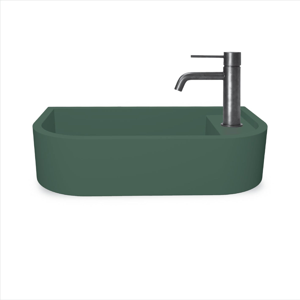 Loop 02 Basin - Overflow - Wall Hung (Teal,Tap Hole,White)