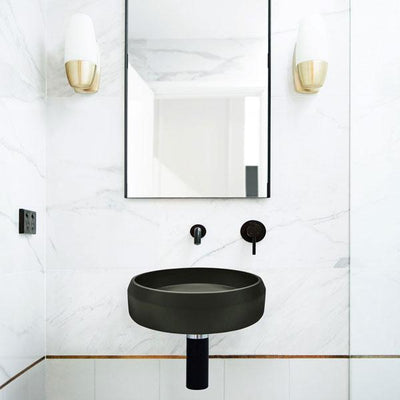 Prism Circle Basin - Wall Hung (Charcoal)