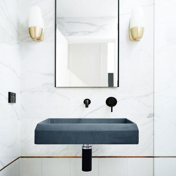 Prism Rectangle Basin - Wall Hung (Copan Blue)